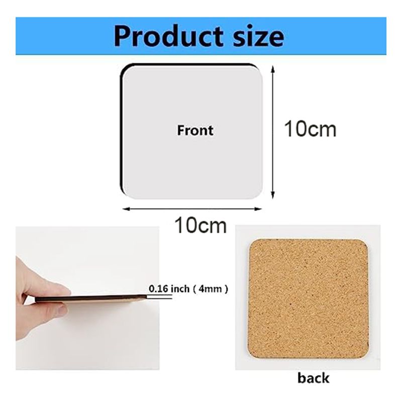 BHBL 12 Pcs Sublimation Square - đánh giá và giá Coaster Sublimation Blank