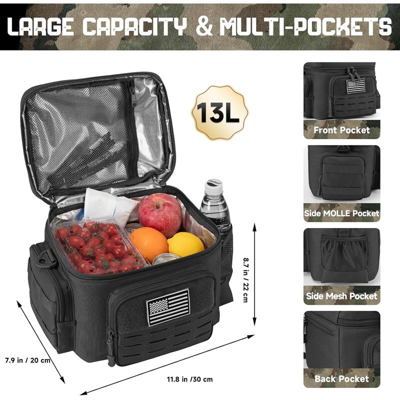 Tactical Style Insulated Lunch - đánh giá và giá Tote Bag Sublimation