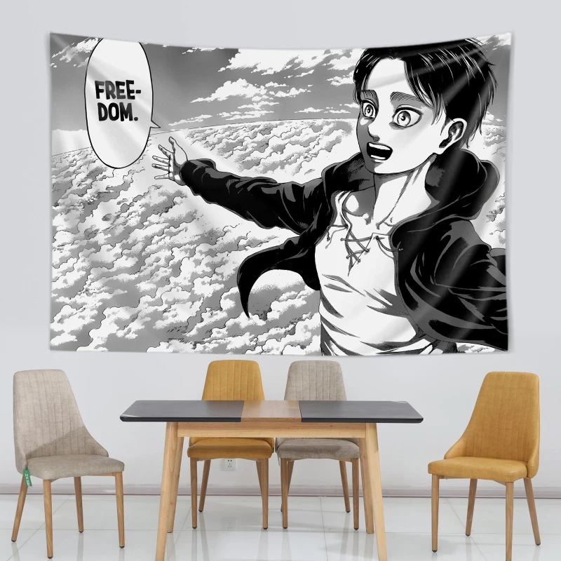 Eren Yeager Freedom Manga Post - đánh giá và giá Canvas Wrap Ready