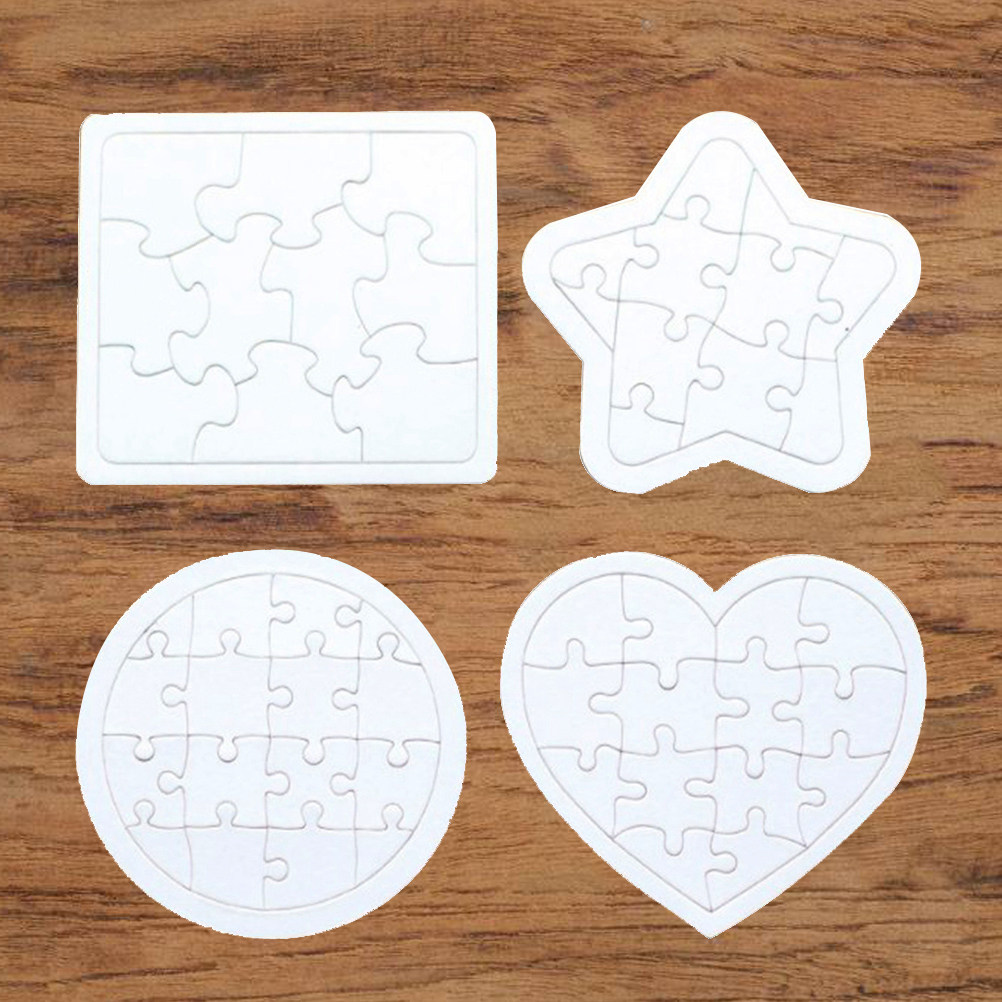 4Pcs Blank Jigsaw Puzzles Kids - đánh giá và giá Puzzle Blank White