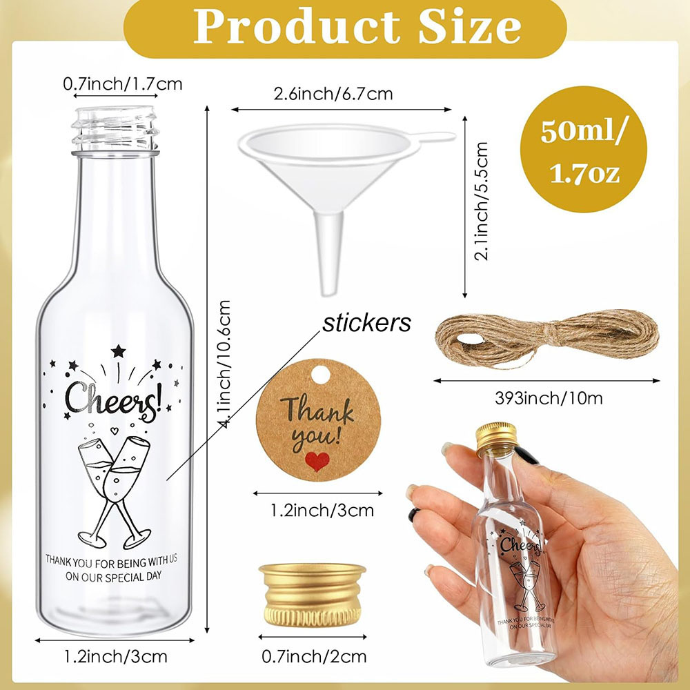 50Pack Mini Liquor Bottles,1.7 - đánh giá và giá Water Bottle Blank
